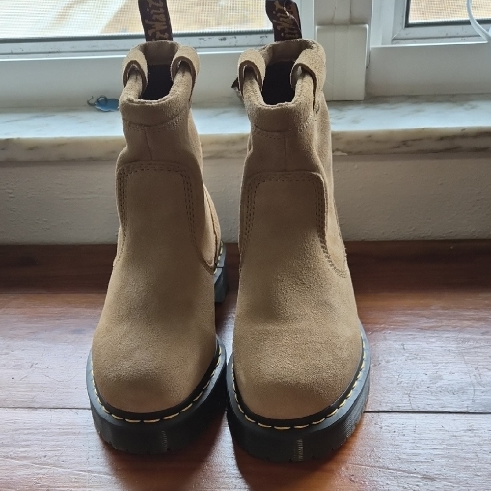 Dr. Martens Tan Suede Boots